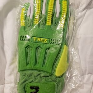 Men's T-Rex Work Gloves, Size XL, Green and Yellow